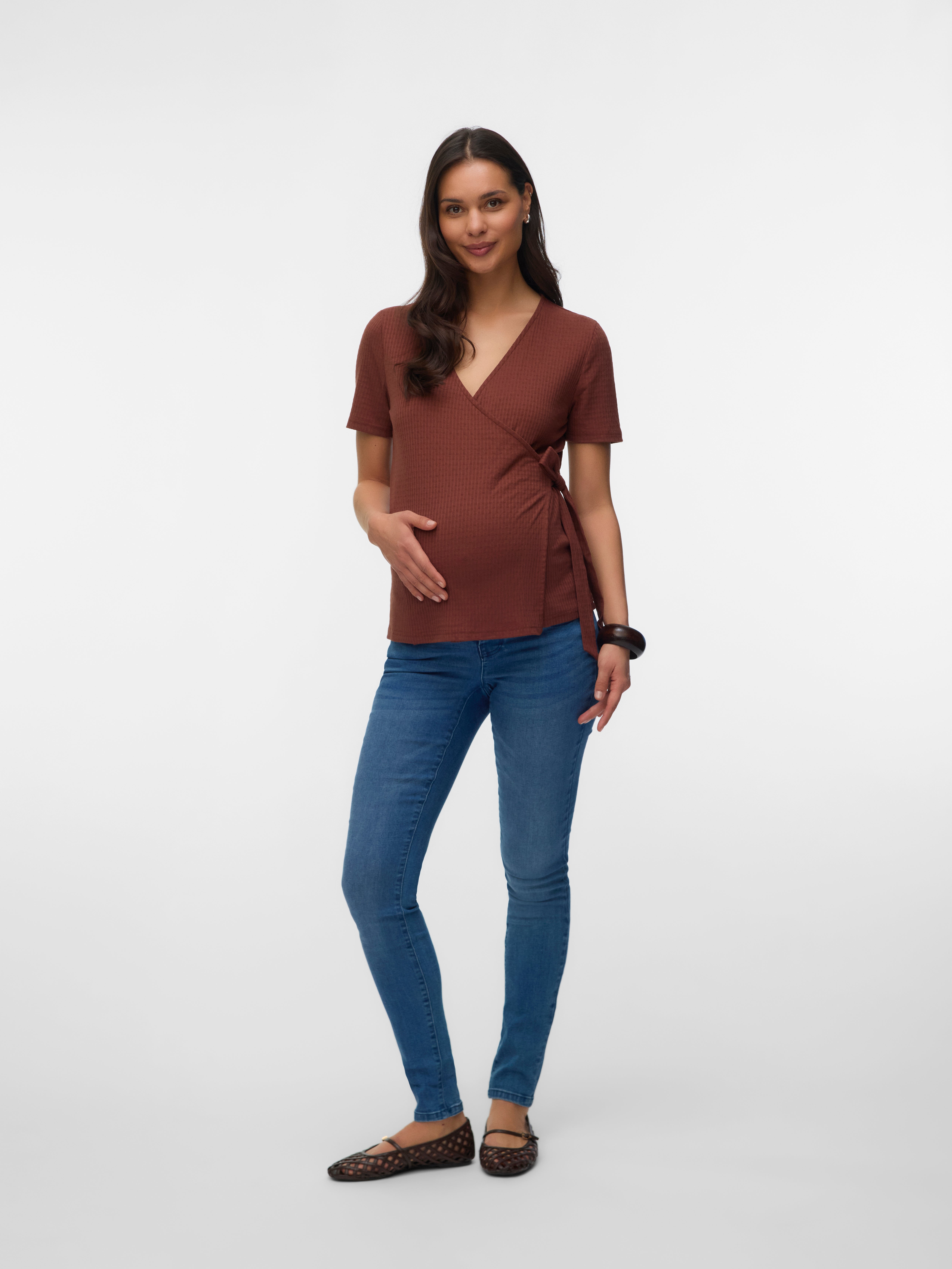 VERO MODA® Bodycon Fit V-Neck Top