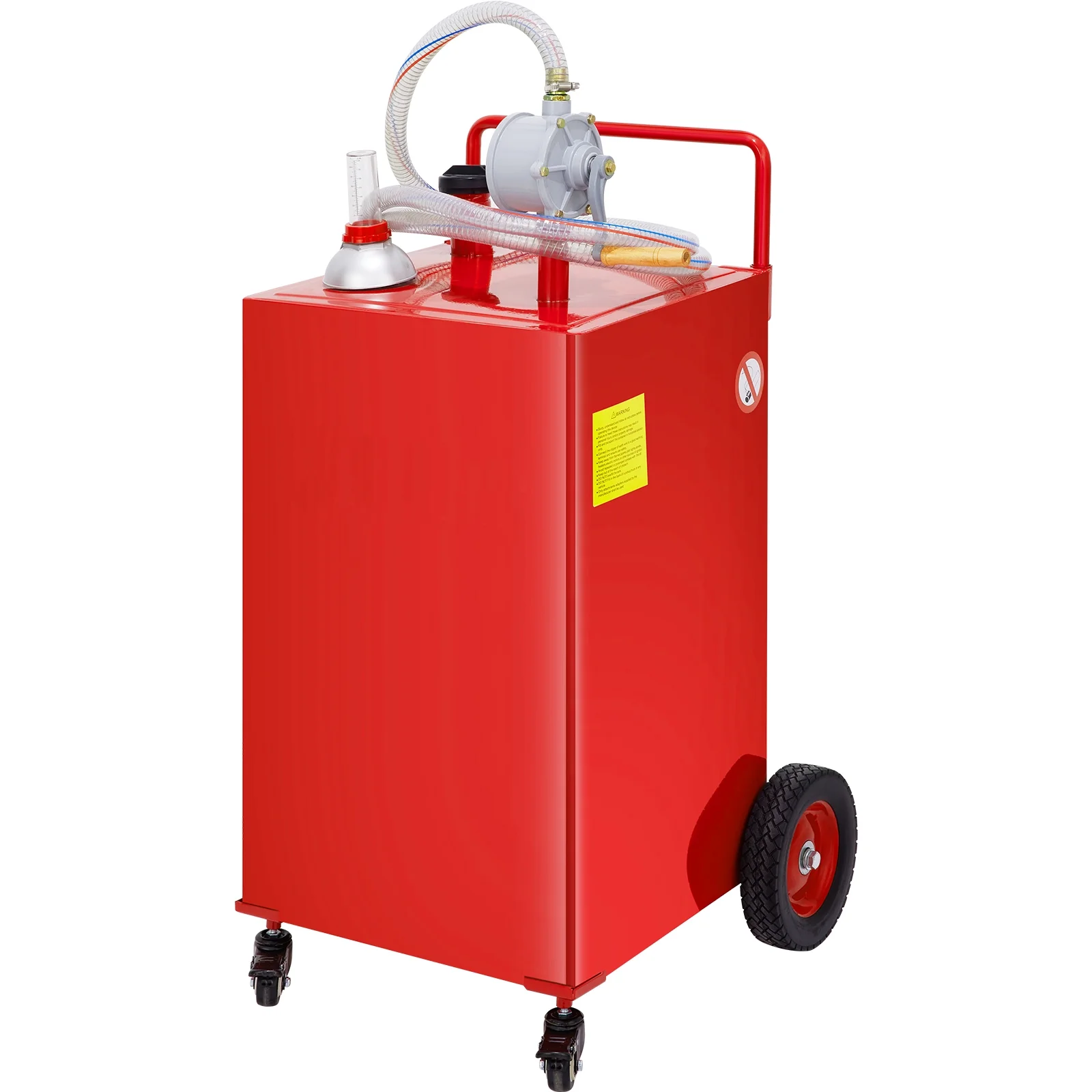 With Manuel Transfer Pump, 35 Gallon Gas Caddy, Fuel Storage Tank with 4 Wheels, Portable Fuel Caddy Gasoline Diesel Fuel Container for ATVs, Boats Image 9