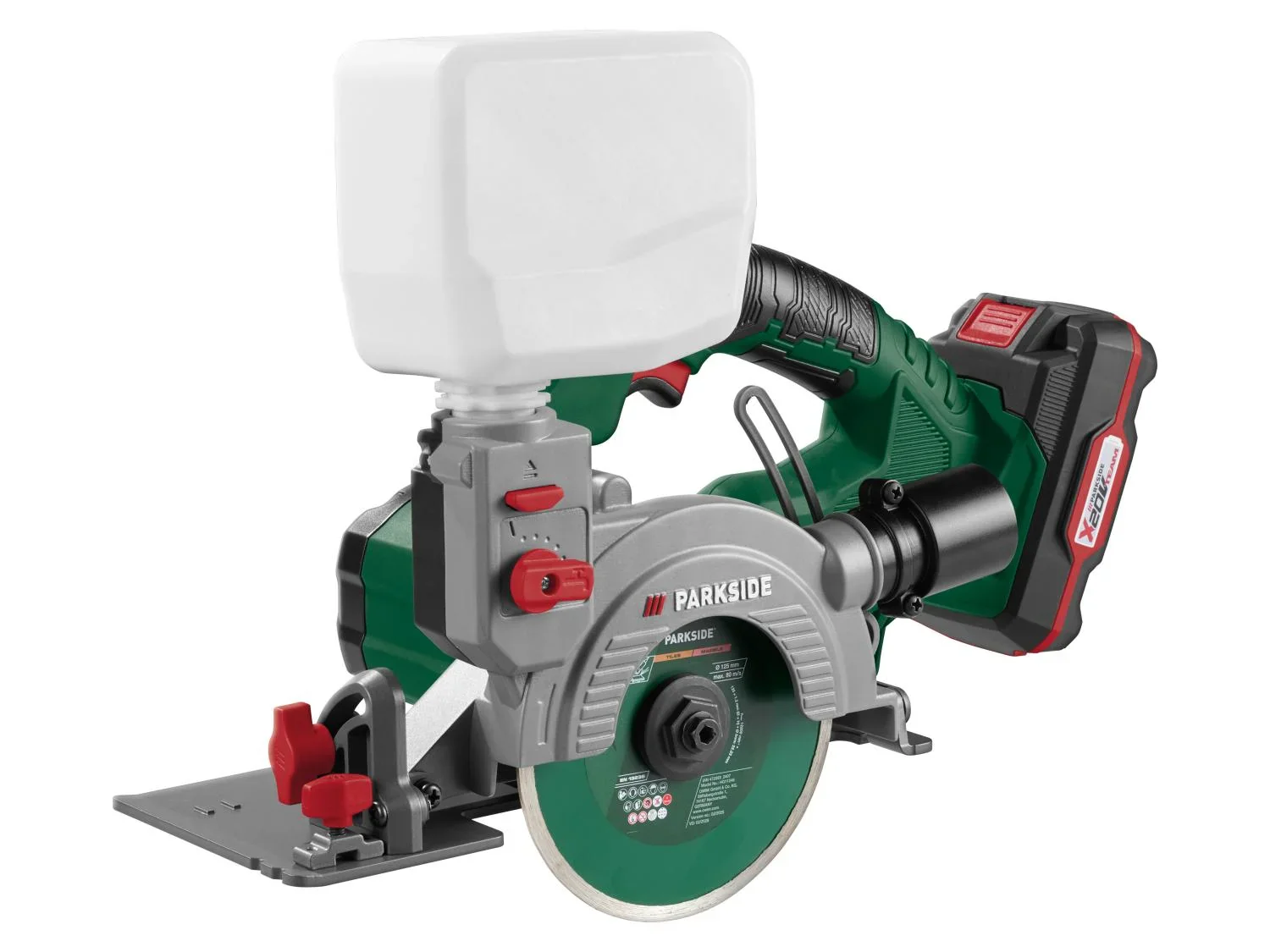 PARKSIDE Set coupe-carrelage sans fil + Batterie + Chargeur, 20 V