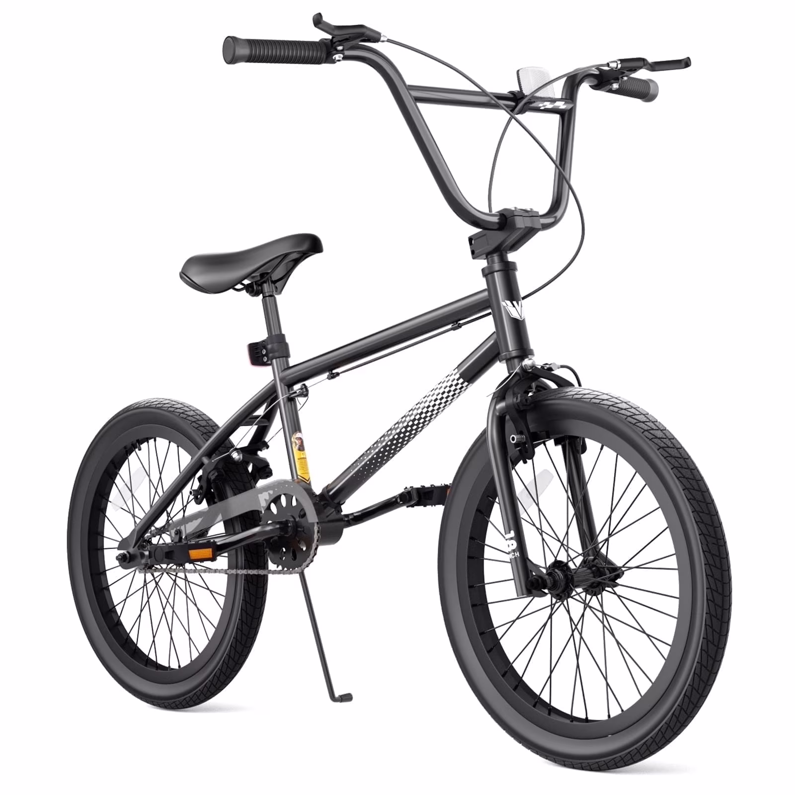 Freestyle Kids BMX Bikes 18 20 Inch Kids Bicycles for Years Old Boys Girls Teen with Adjustable Seat and Handbrake, for Kids 7 13 Beginner Level to Advanced Rider(White/18") Image 7
