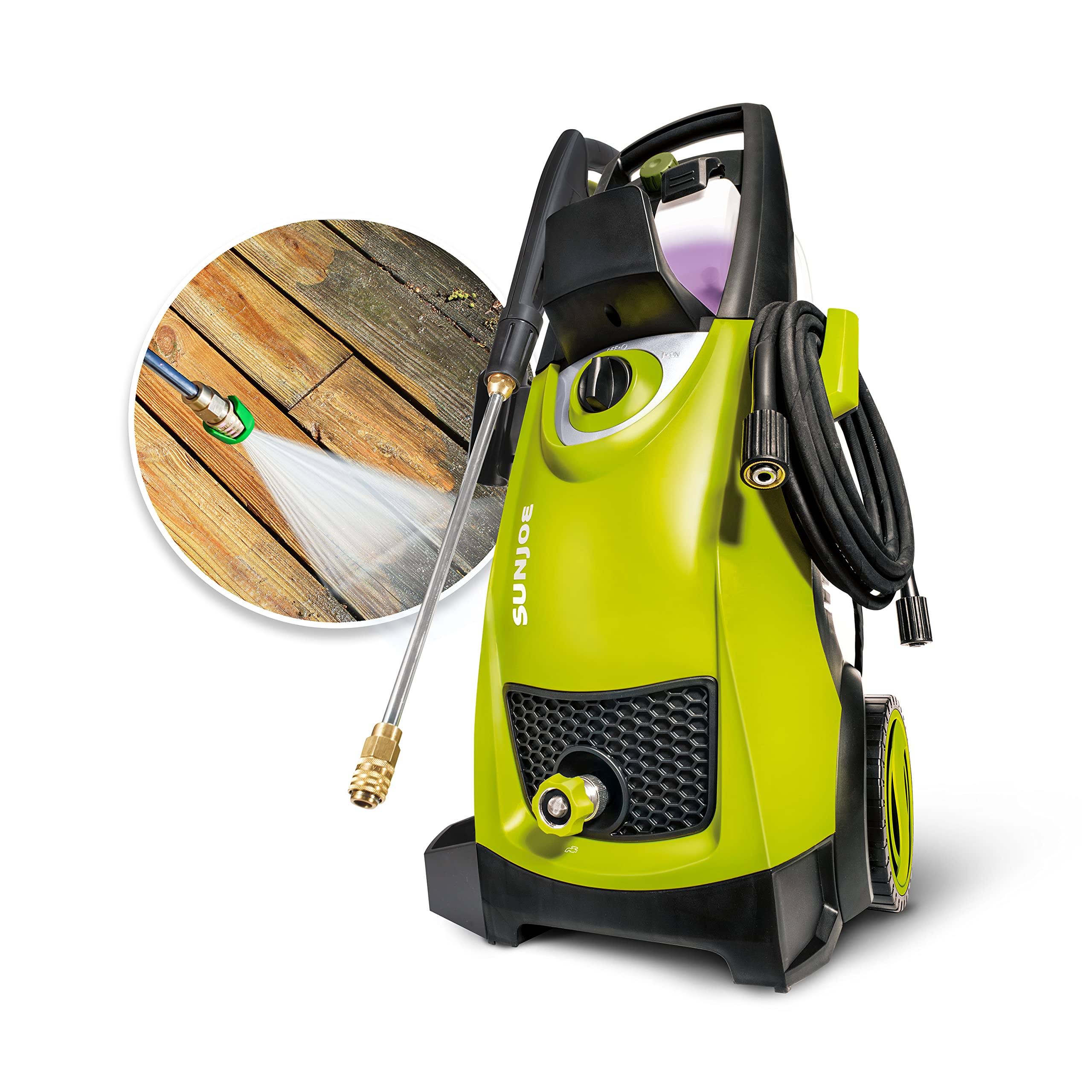 Sun Joe SPX3000 2030 Max PSI 1.76 GPM 14.5-Amp Electric High Pressure Washer, Cleans Cars/Fences/Patios