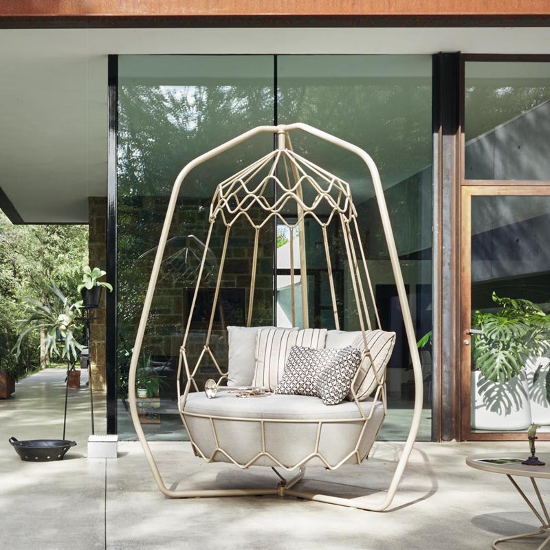 Panier suspendu pour balcon, balancelle nordique d'extérieur, fauteuil à bascule, canapé double de jardin, villa de loisirs