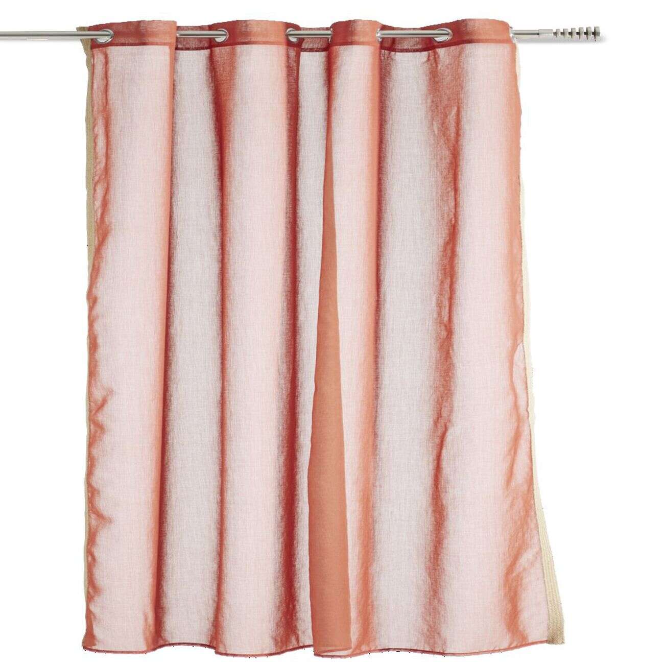 Voilage avec bordure décoration jute 140x240 cm