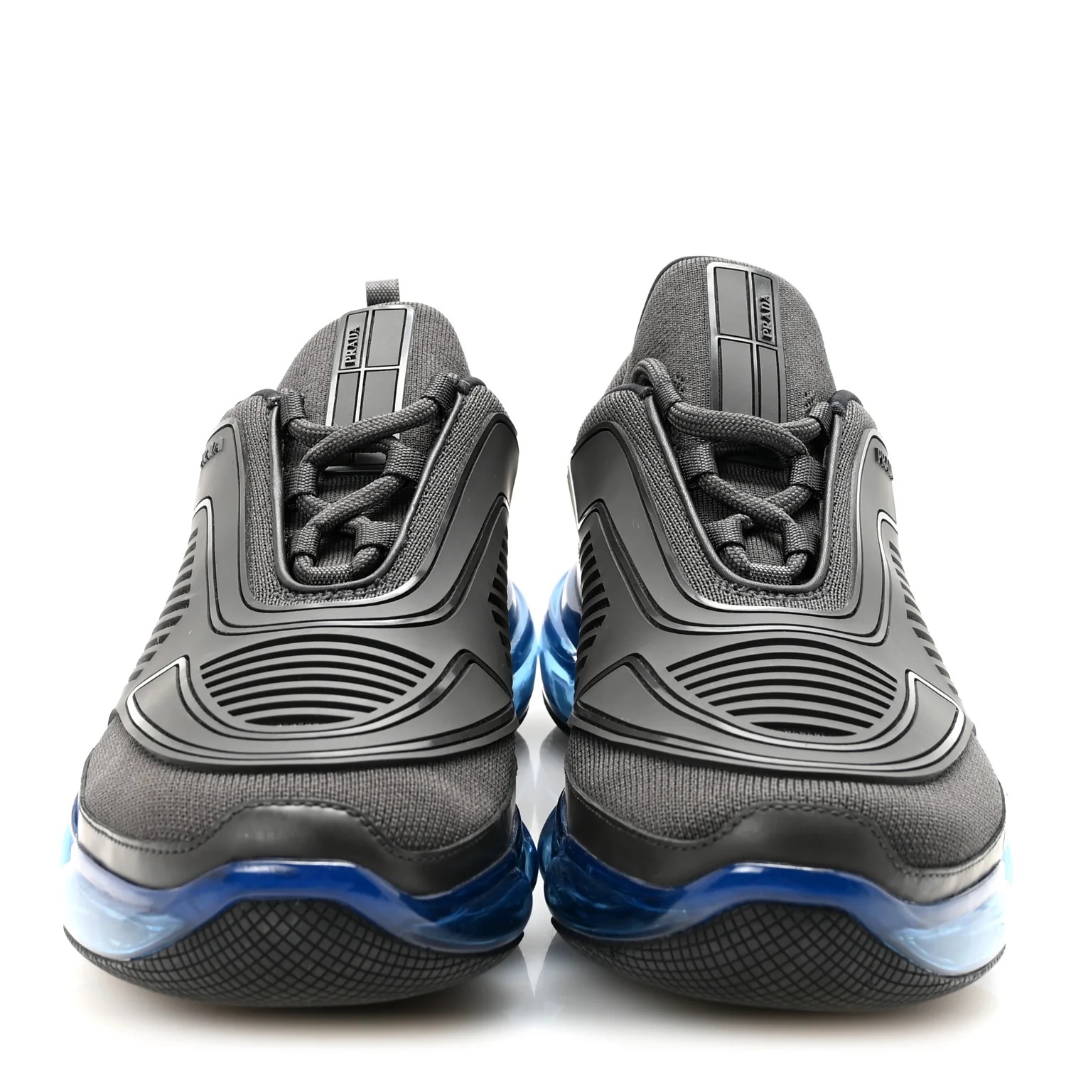 Rubber Knit Fabric Mens Cloudbust Air Sneakers 8.5 Grey Blue