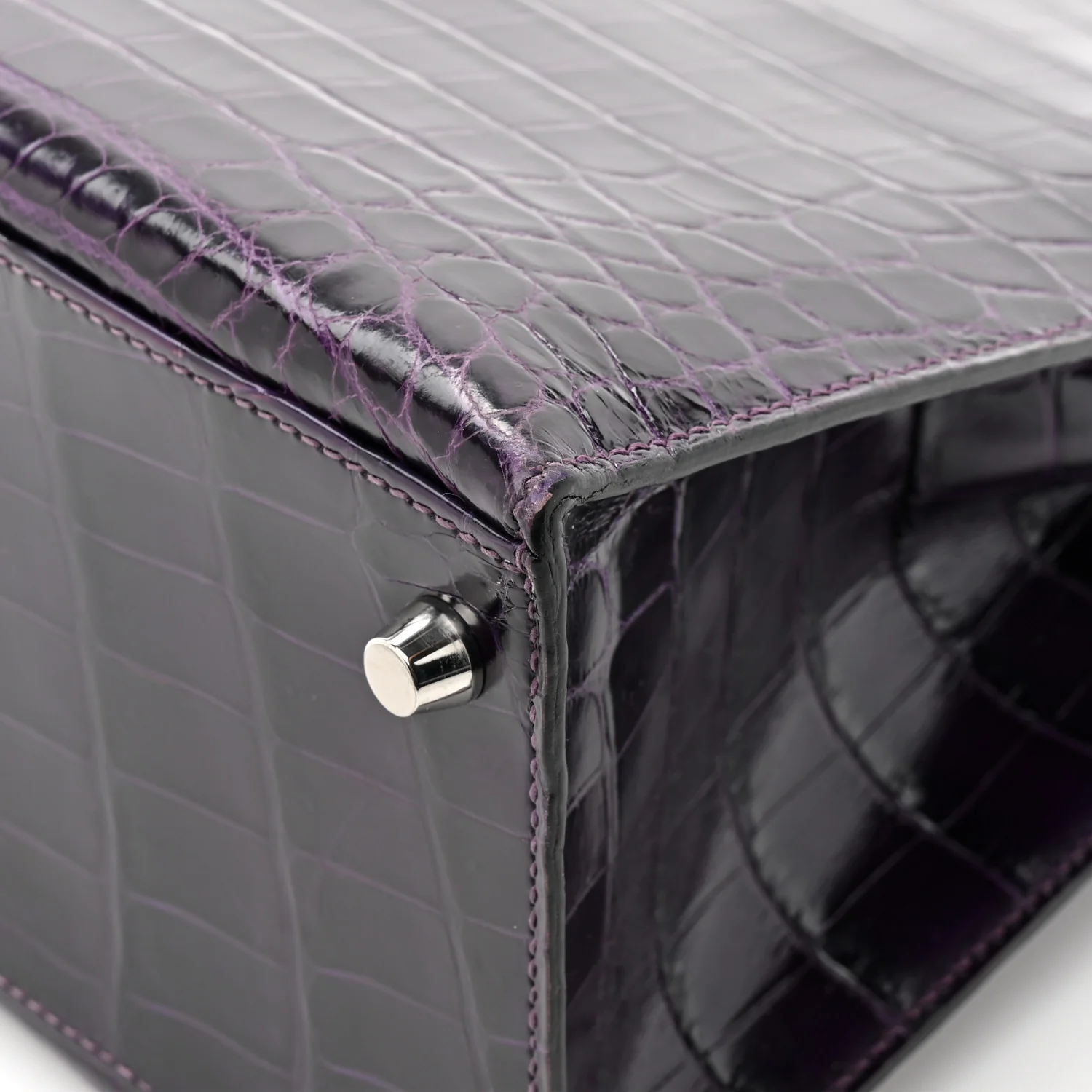Shiny Niloticus Crocodile Kelly Sellier 28 Amethyst