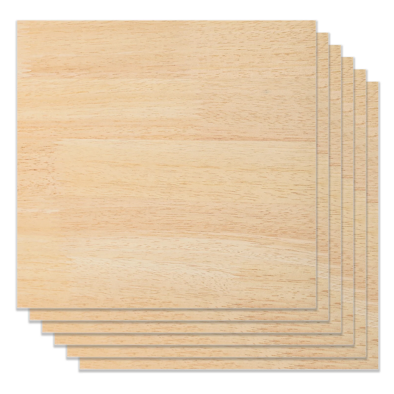 Contreplaqué de bois d'hévéa de 3 mm (6 pièces)
