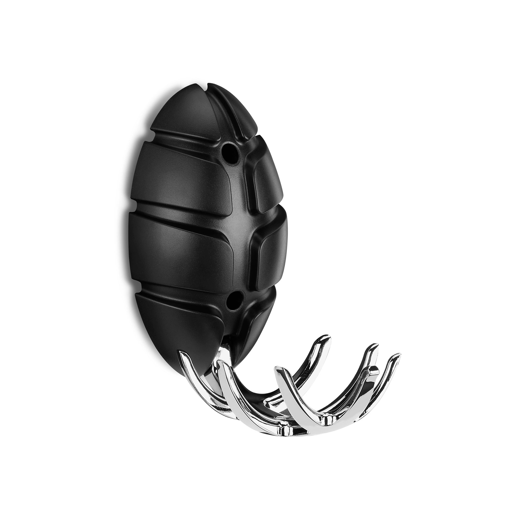 Spinder Design Bug Wandkapstok - Zwart / Zilver