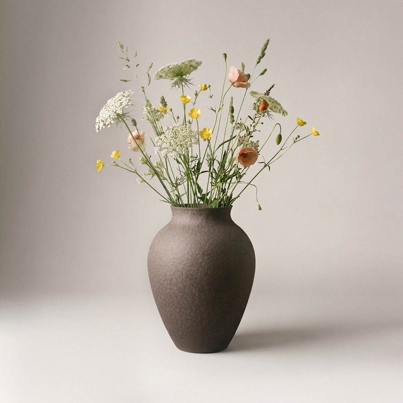 Knabstrup vase 20 cm bark