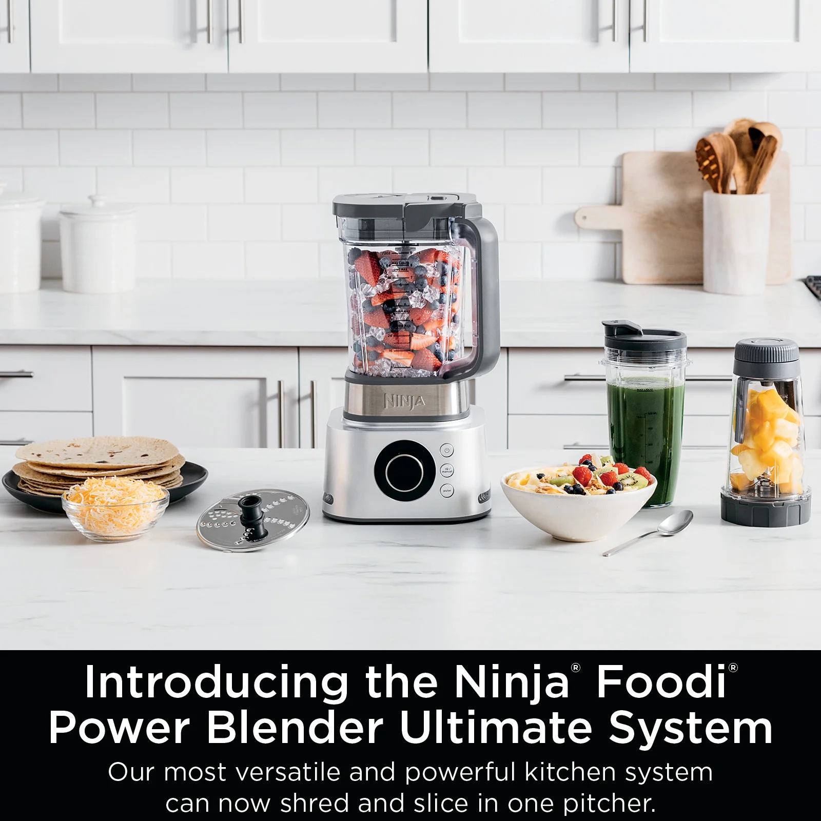 Ninja Foodi 72 oz Power Blender Ultimate System 1200 W, Silver, SS400