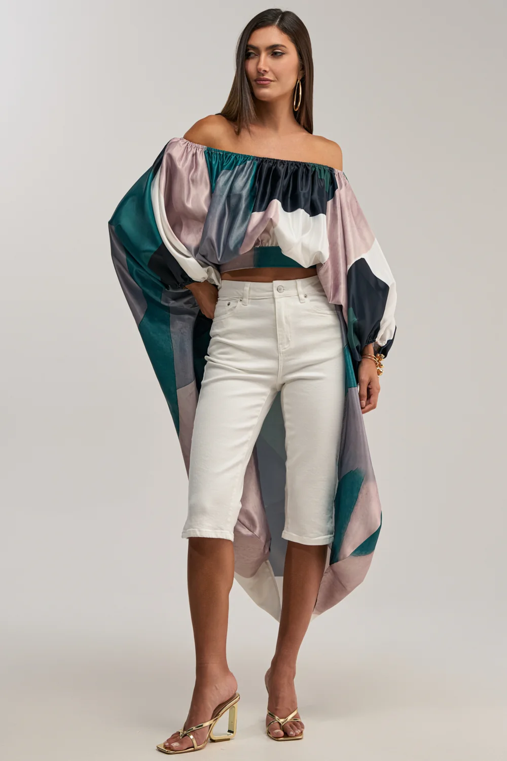 BE WITH ME BLOUSE IN GREEN MULTI - Akira Store