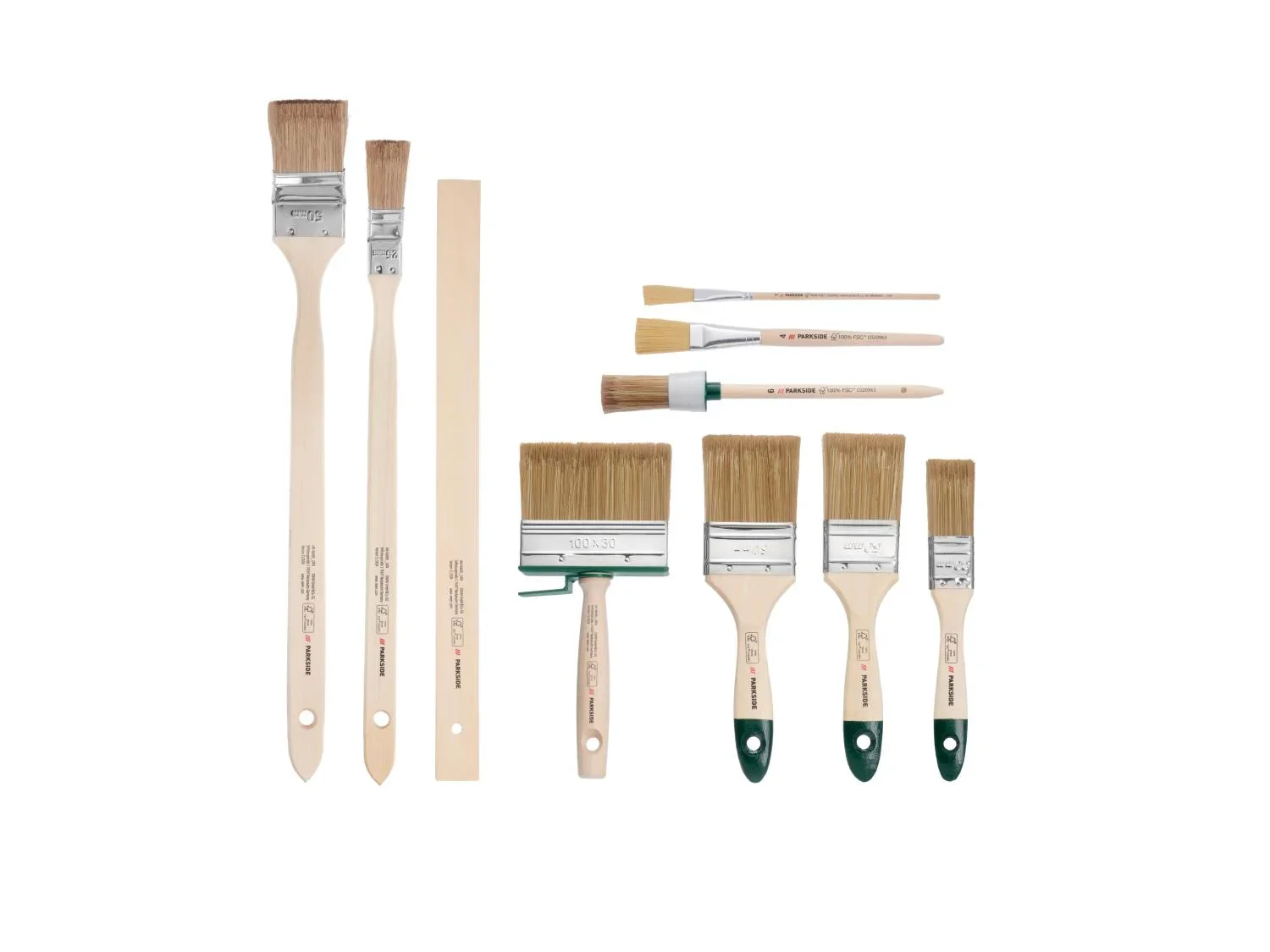 PARKSIDE Set de pinceaux, 10 pices