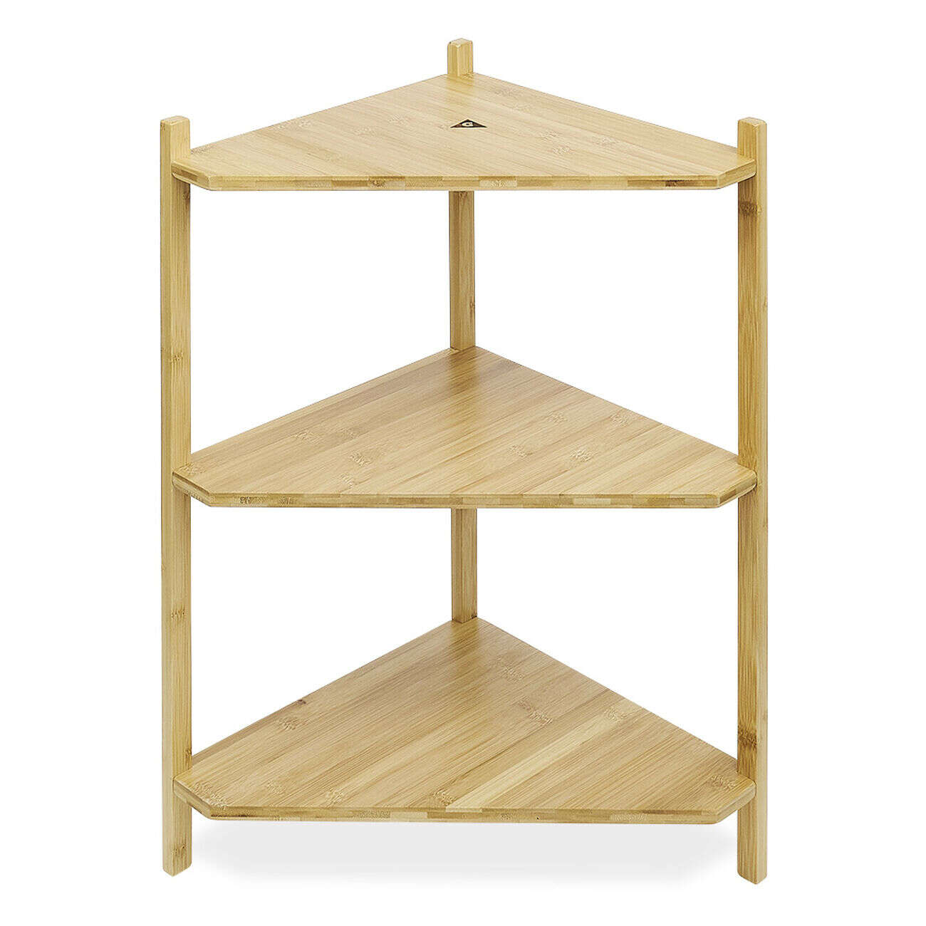 Étagère d'angle bambou 3 niveaux