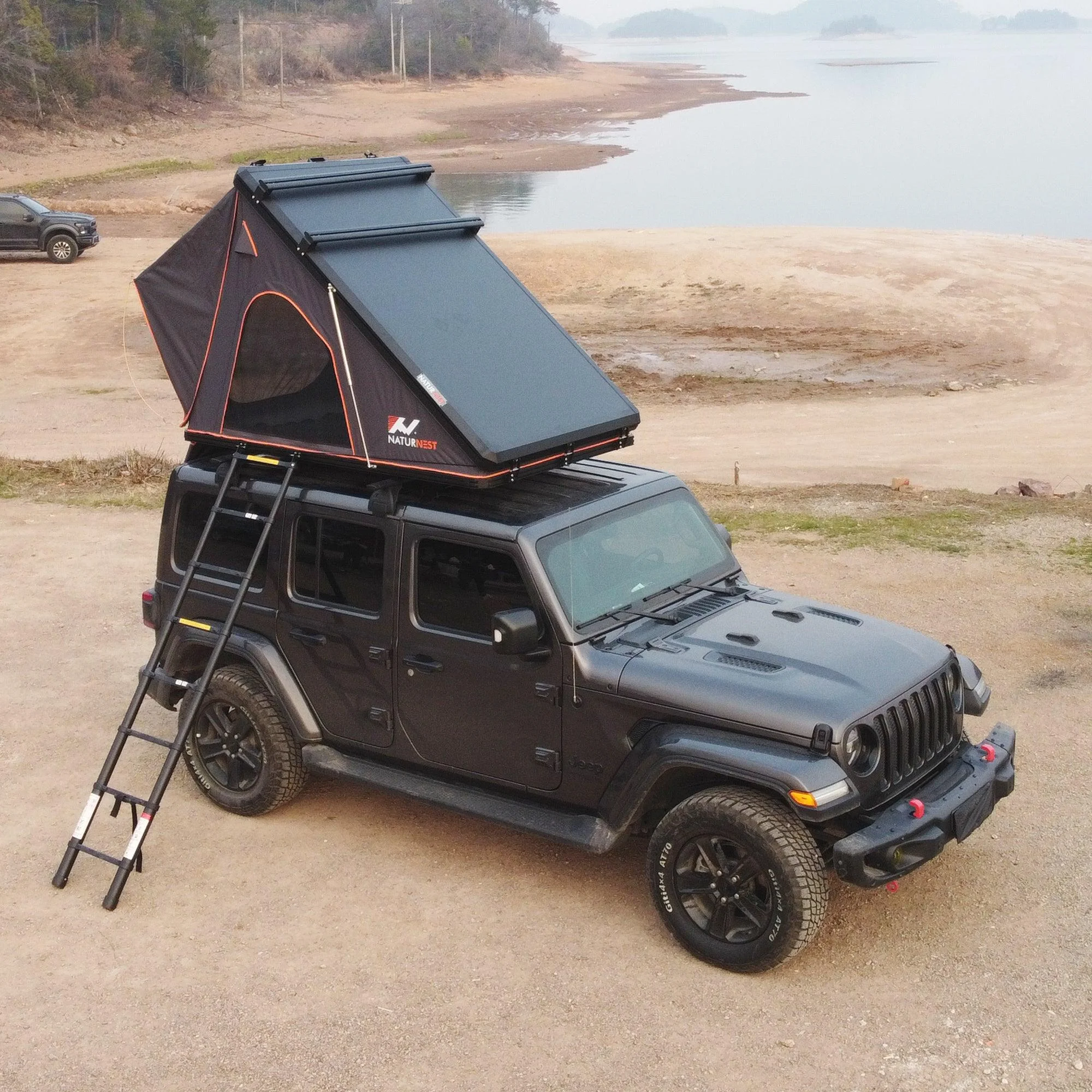 Polaris2 Hardshell Rooftop Tent with 2 Luggage Racks, Car Roof Top Tent with AC Inlets, 3-Color LED Lights and Internal USB Plug for Vans, Jeeps, SUVs and Trucks, 2-3 Person Tent - Image 9