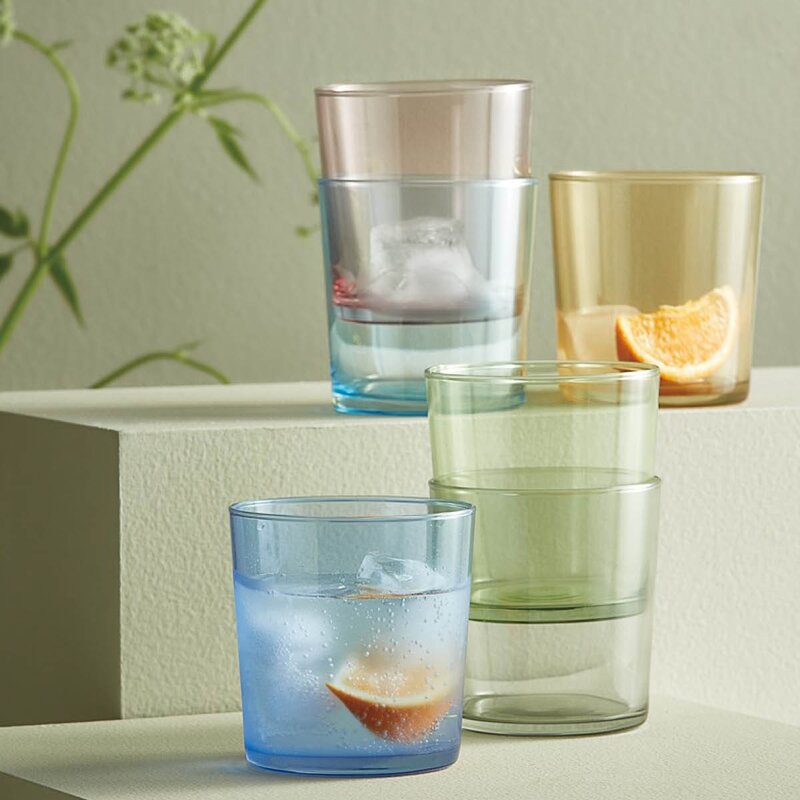 Café vannglass 34,5 cl 6 stk multi