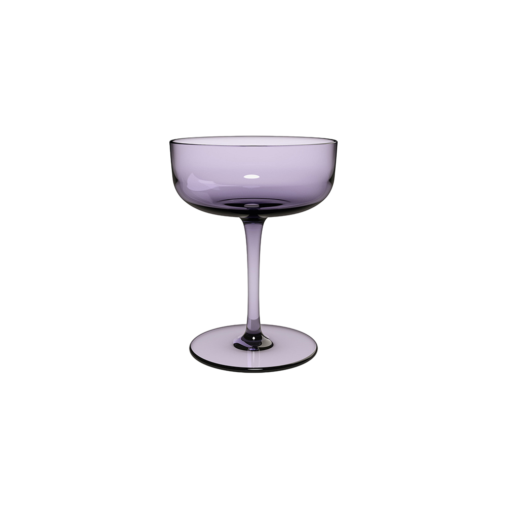 Like Glass Champagne coupe glass - Purple, 4.1 oz, crystal glass
