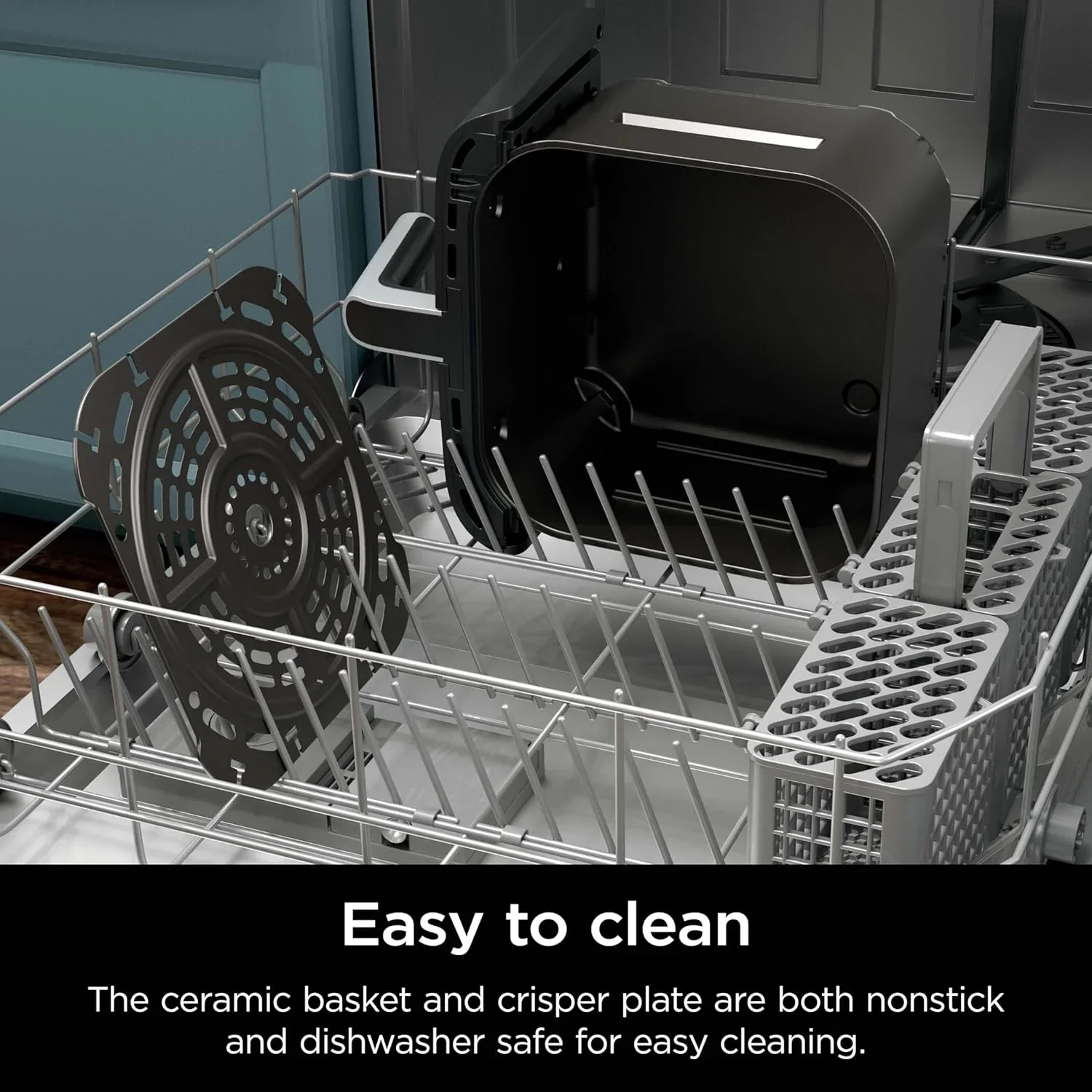 Friteuse à air Ninja Pro XL 6 en 1 avec capacité de 6,5 pintes, cuisson croustillante, rôtissage à l'air chaud