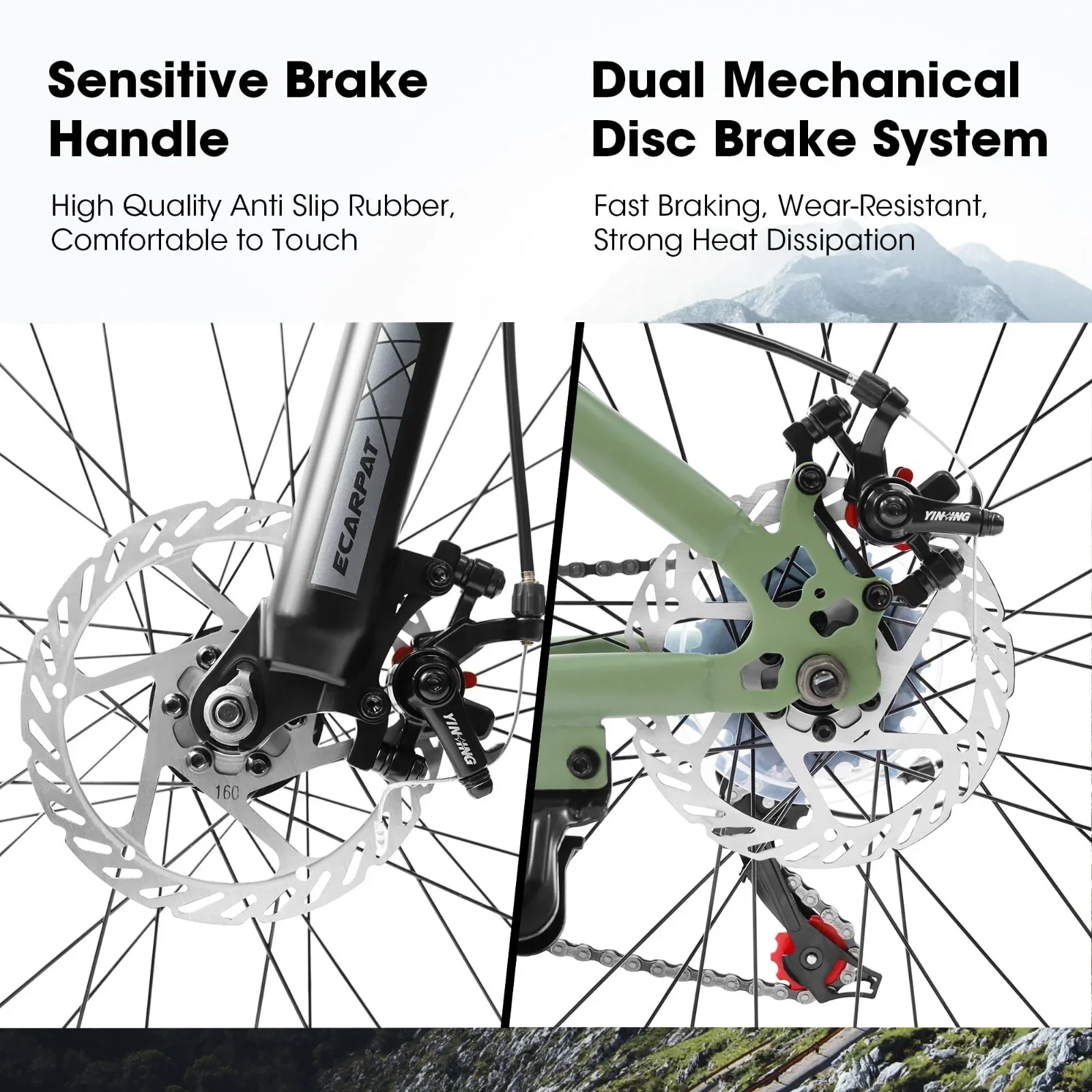24 Inch Mountain Bike, 21-Speed Summer travel Bicycles, Students Trail Commuter City Snow Beach Mountain Bicycles