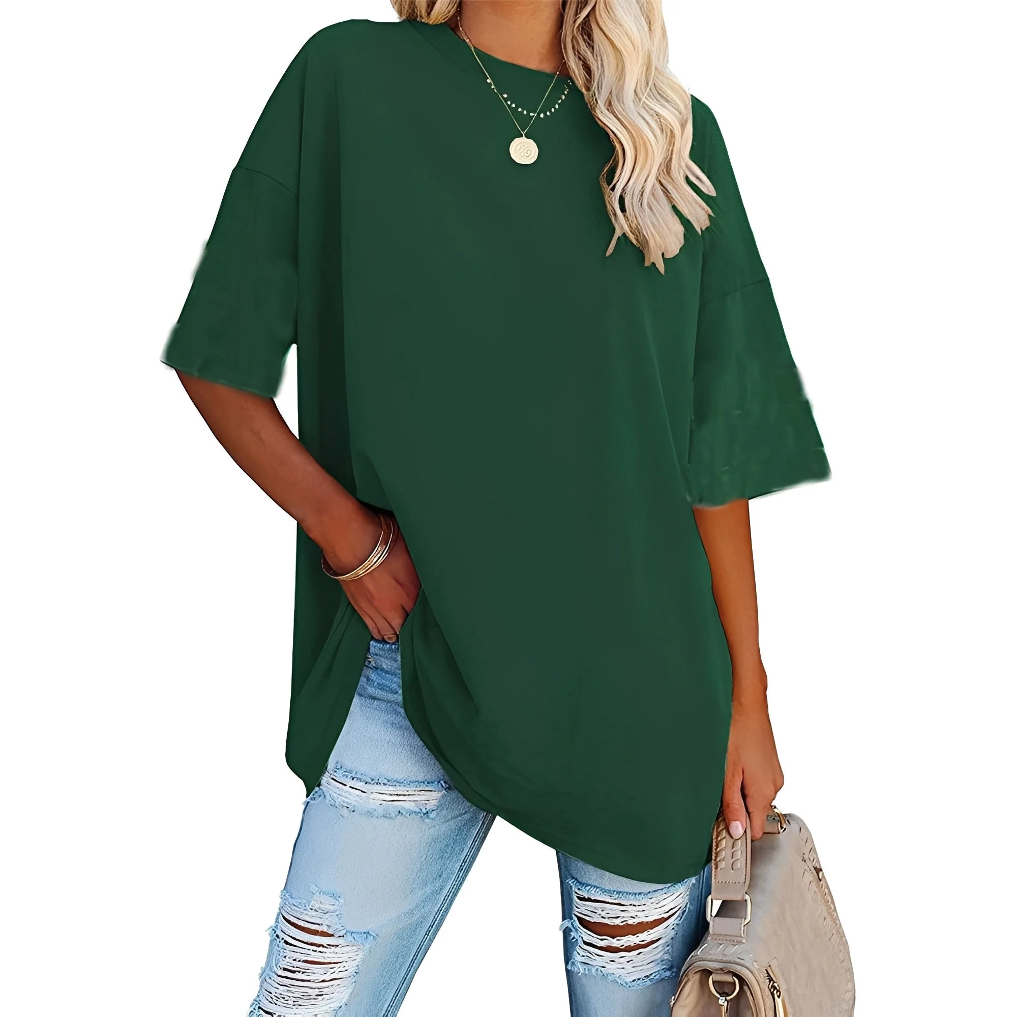 Alice - T-shirt ample avec épaule tombante