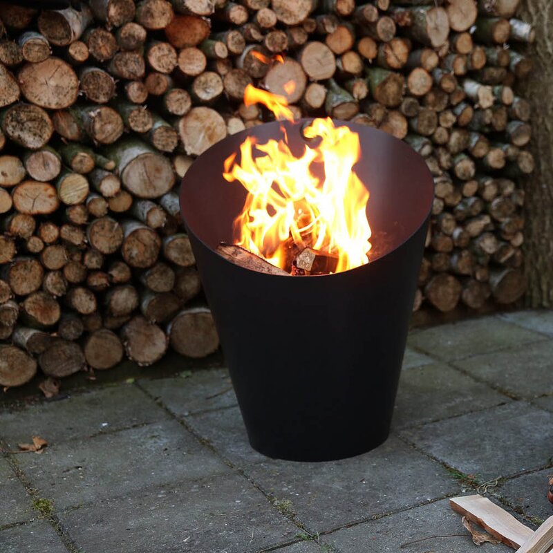 Fire pot ildsted 45 cm svart