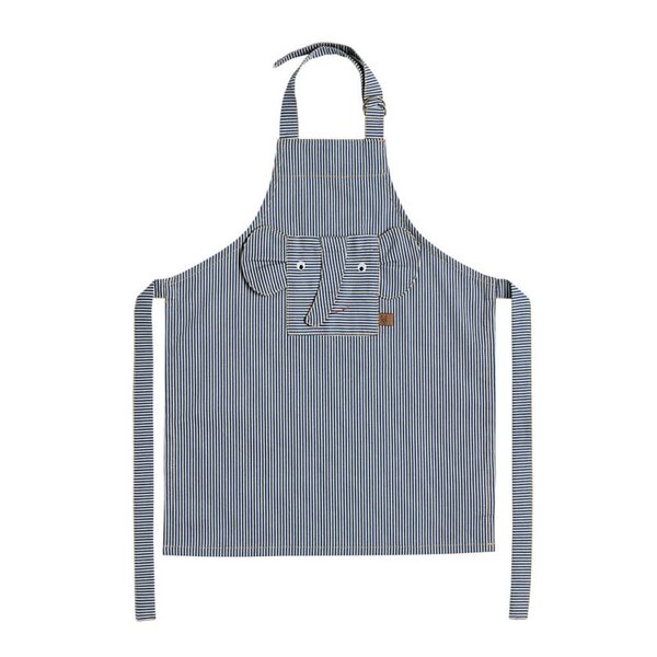 Striped Denim Elefantforkle forkle 56x44 cm blue
