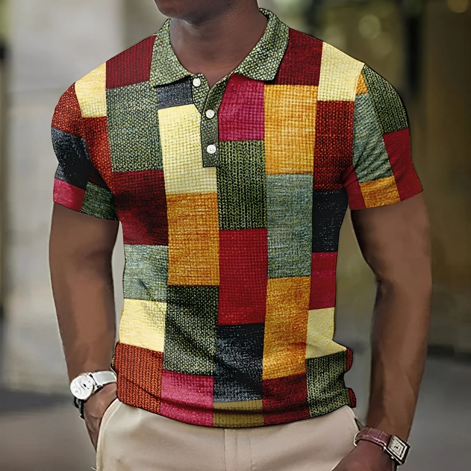 Jimmy - Chemise à carreaux imprimée élégante