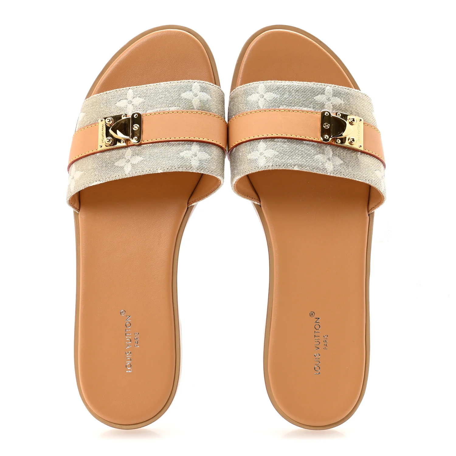 Monoglam Lock It Flat Mule 36.5 Gold