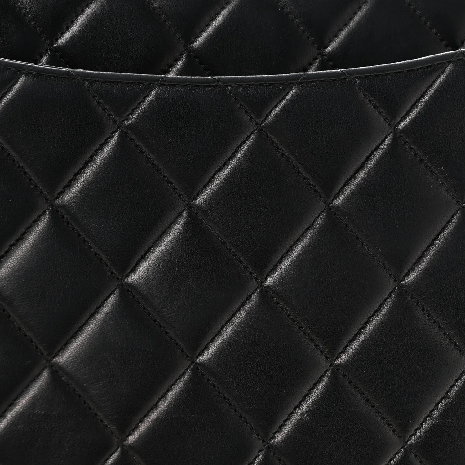 Lambskin Quilted XL Jumbo Single Flap Black