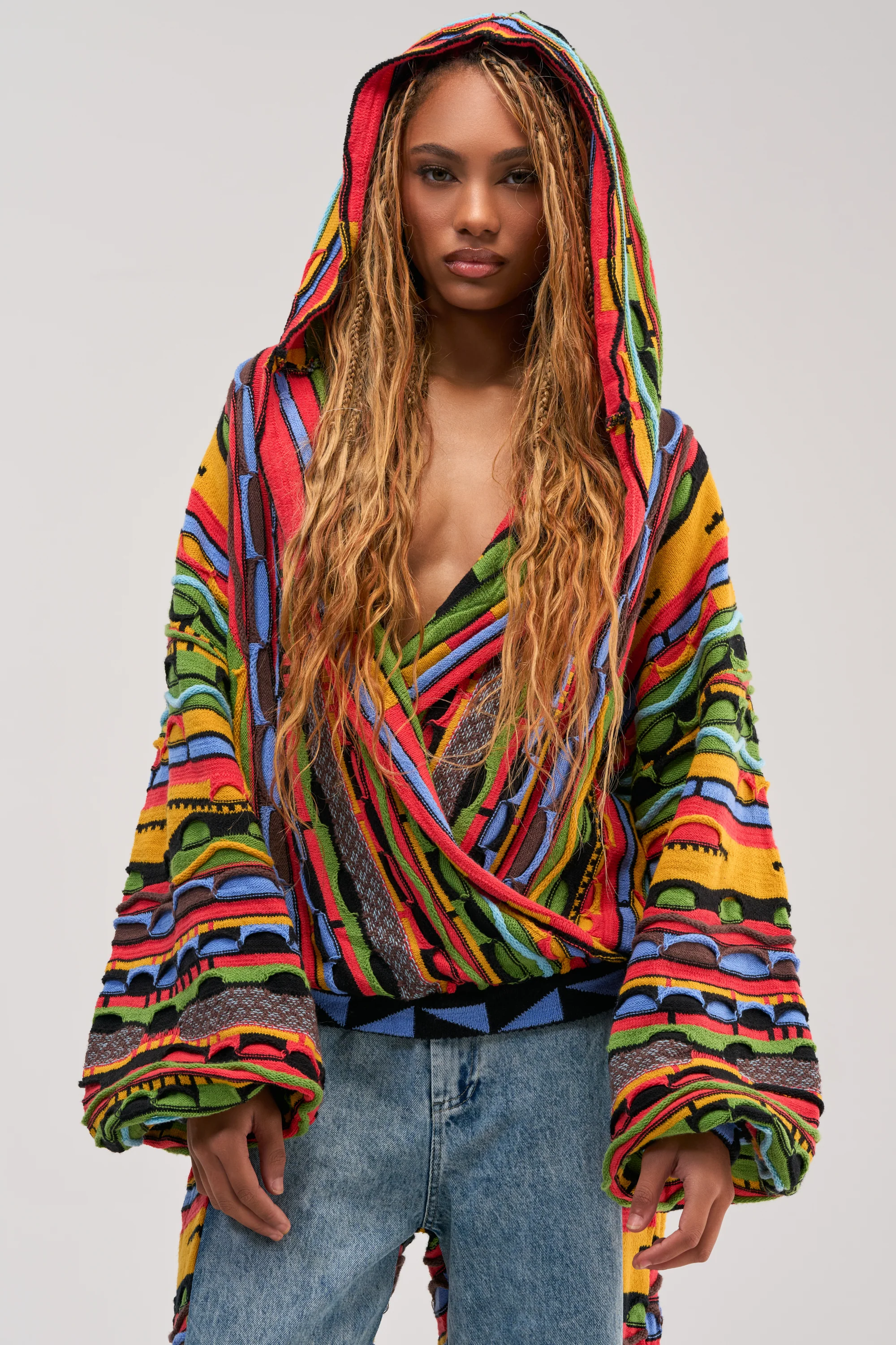 ONE OF ONE WRAP SWEATER - Akira Store