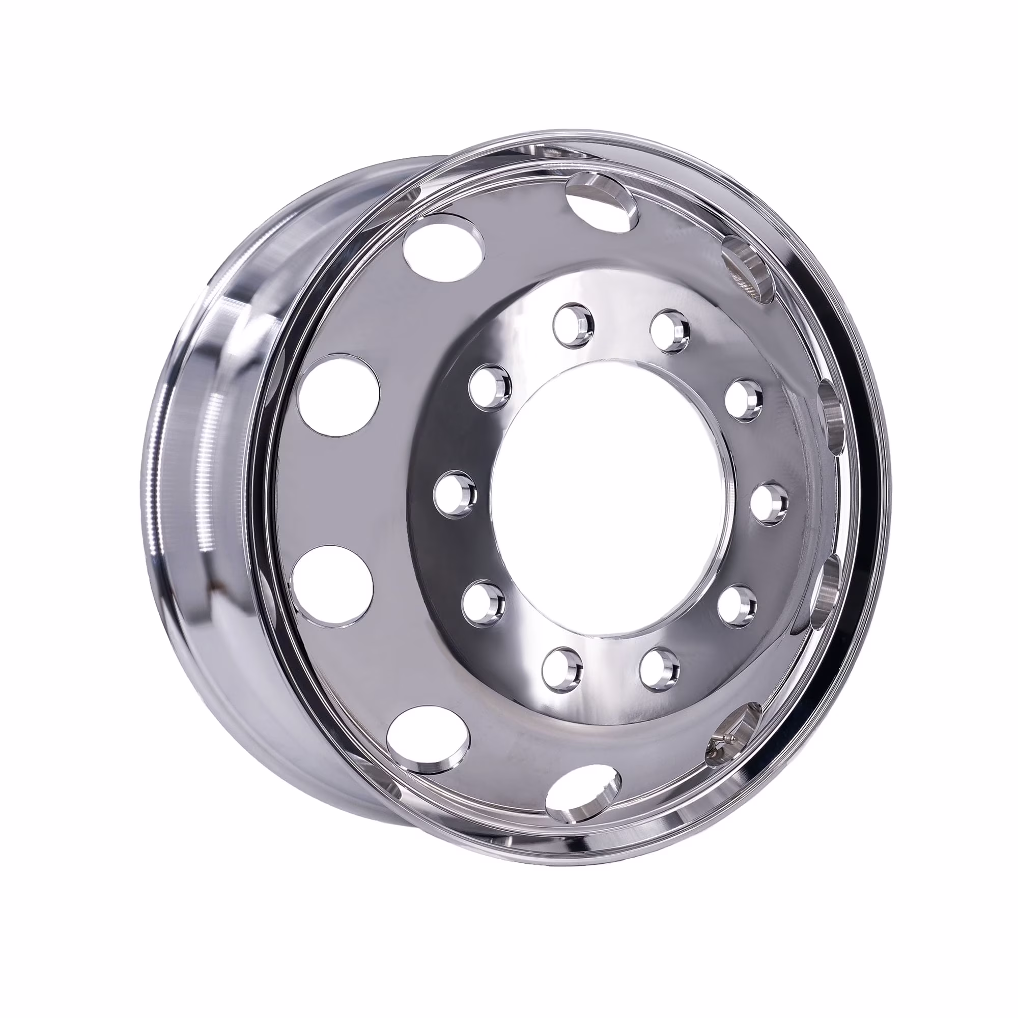 Truck Wheels 22.5x8.25 Stud Pilot Forged Aluminum Mirror Polished Both Sides