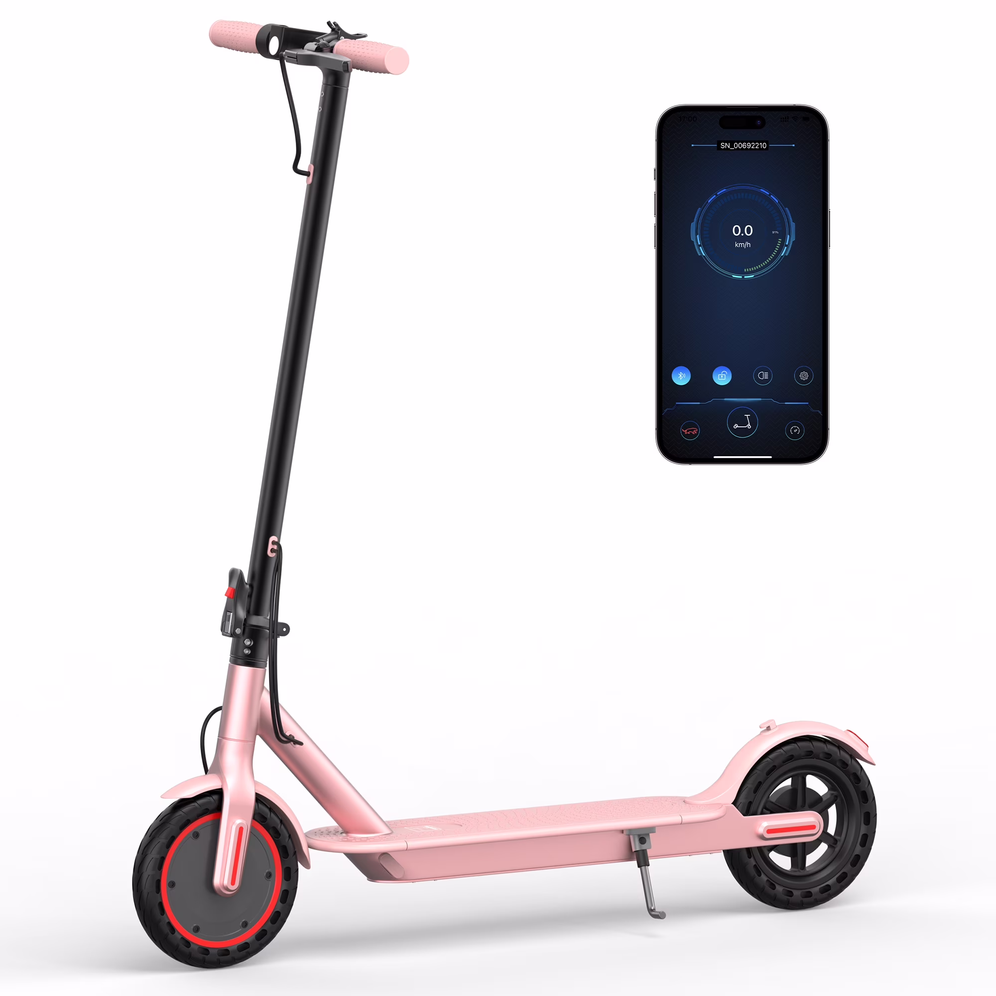 WHITE ES80 350W 8.5' Foldable Electric Scooter for Adults and Child, 21 Miles Range(White) - Image 3