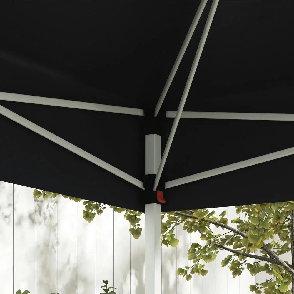 GVN Backyard Garden Canopy, Camping Canopy Screen Tent,13' x 13' Pop Up Canopy Tent with Height Adjustable, Carry Bag, Gray