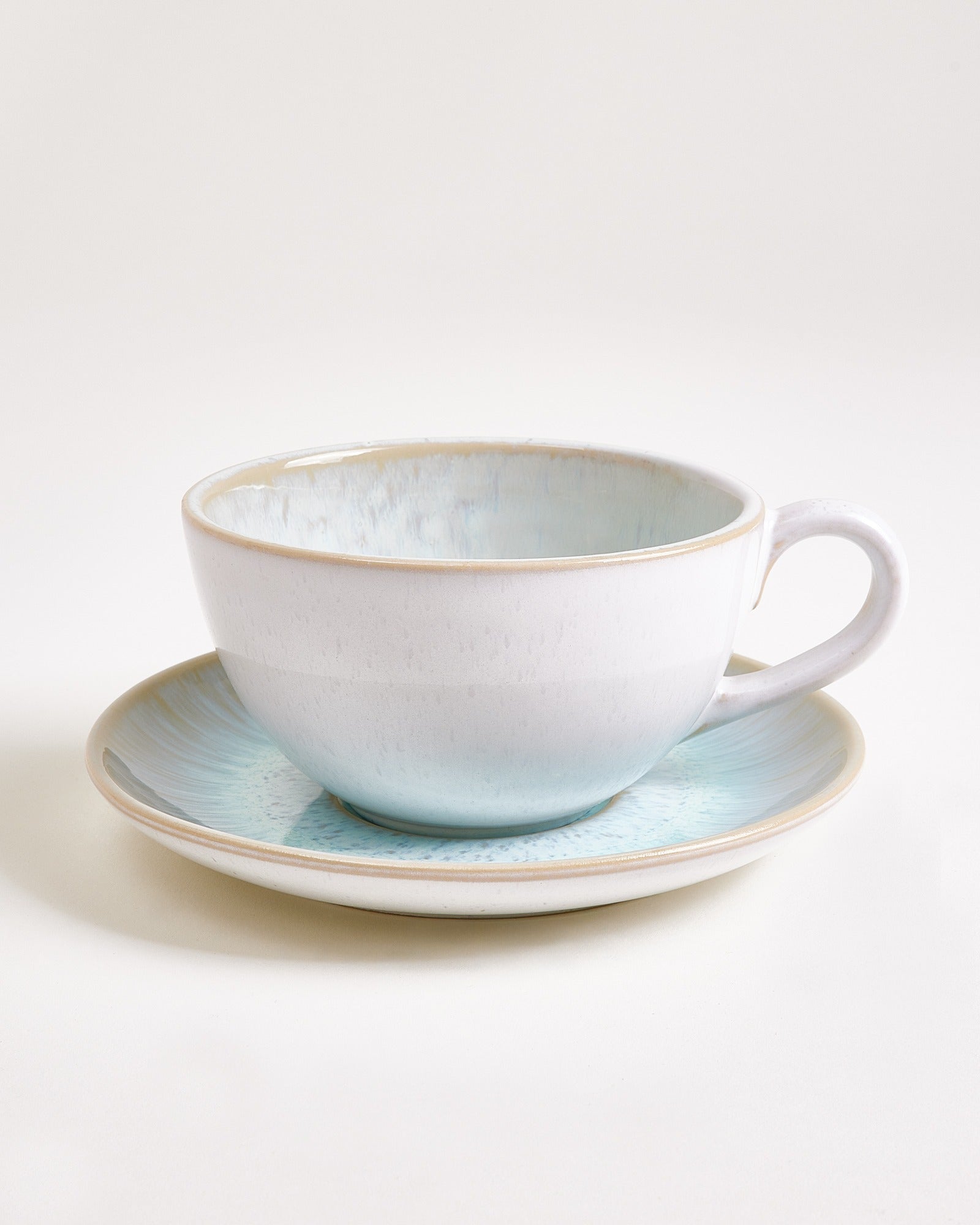 AREIA - LARGE TEA MUG & SAUCER CLASSIC AZURE