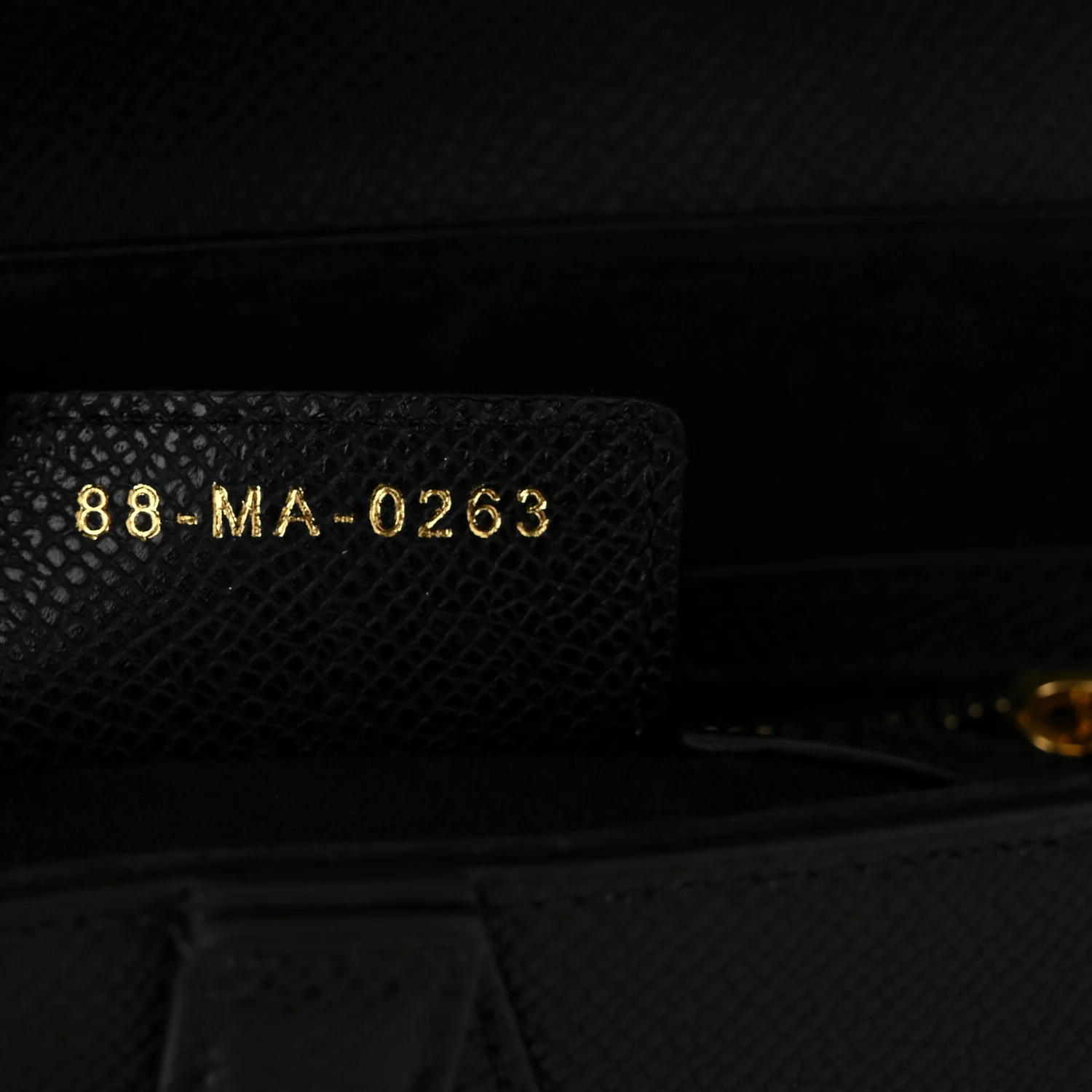 Grained Calfskin Saddle Bag Black