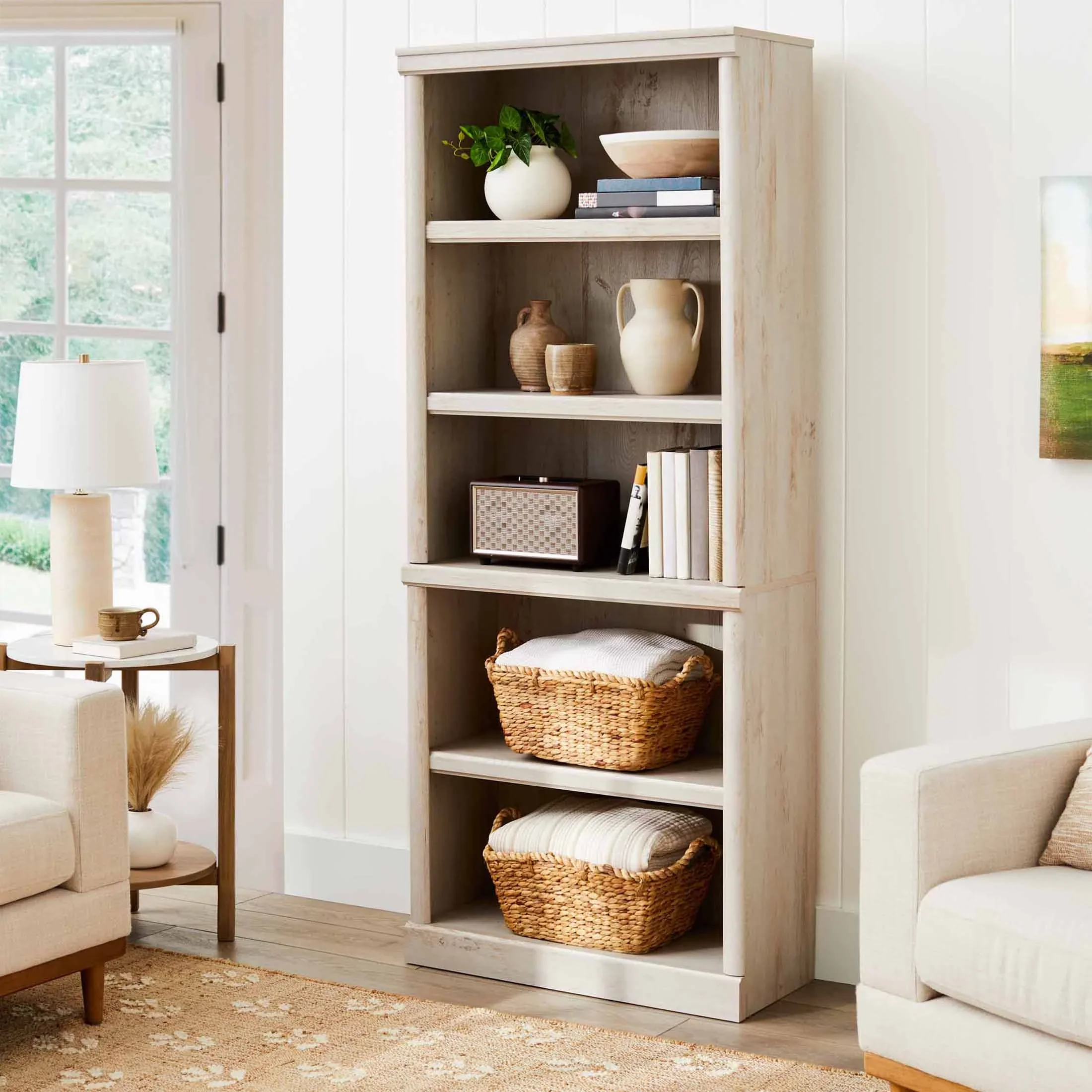 Better Homes & Gardens 71 Ashwood Road 5 Shelf Bookcase, Black Finish