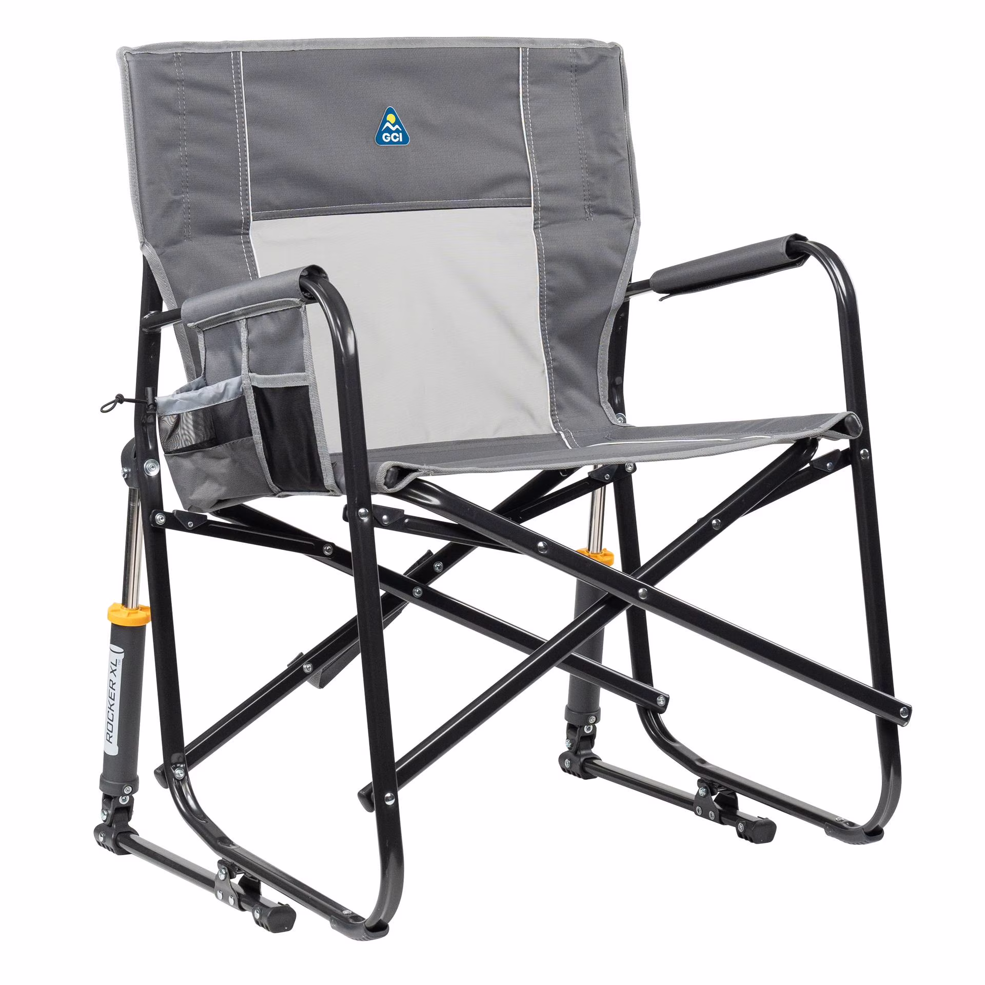 Freestyle Rocker XL Oversized Foldable Rocking Camp Chair, Pewter(Pewter Gray/Single)