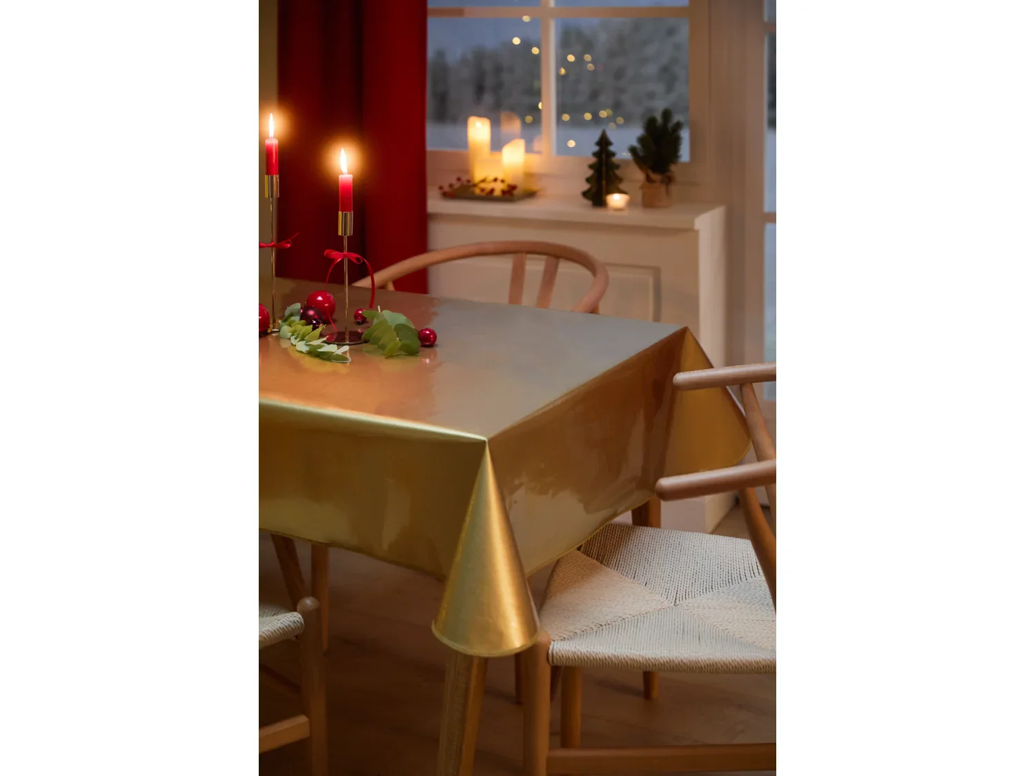 LIVARNO home Nappe en toile cire festive