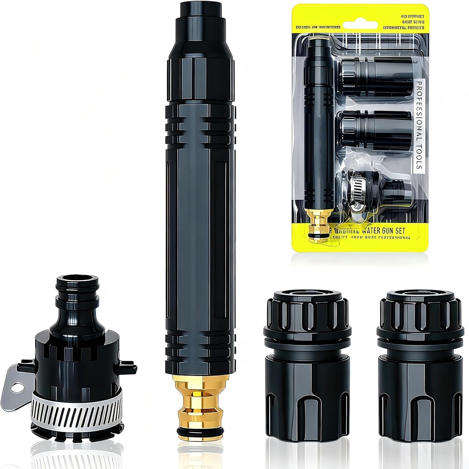Car Washing Water Gun Set, Washing Water Gun Set, High Pressure Hose Nozzle, Multi-Function Lawn & Garden Watering Sprayer, Heavy Duty Garden Hose Nozzle, Spray Nozzles for Cleaning Yard Pets Car
