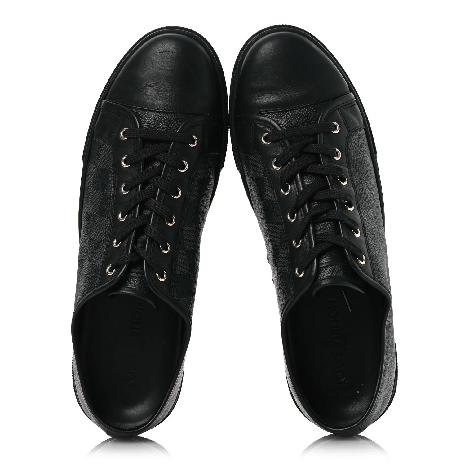 Calfskin Damier Graphite Sneakers 7.5