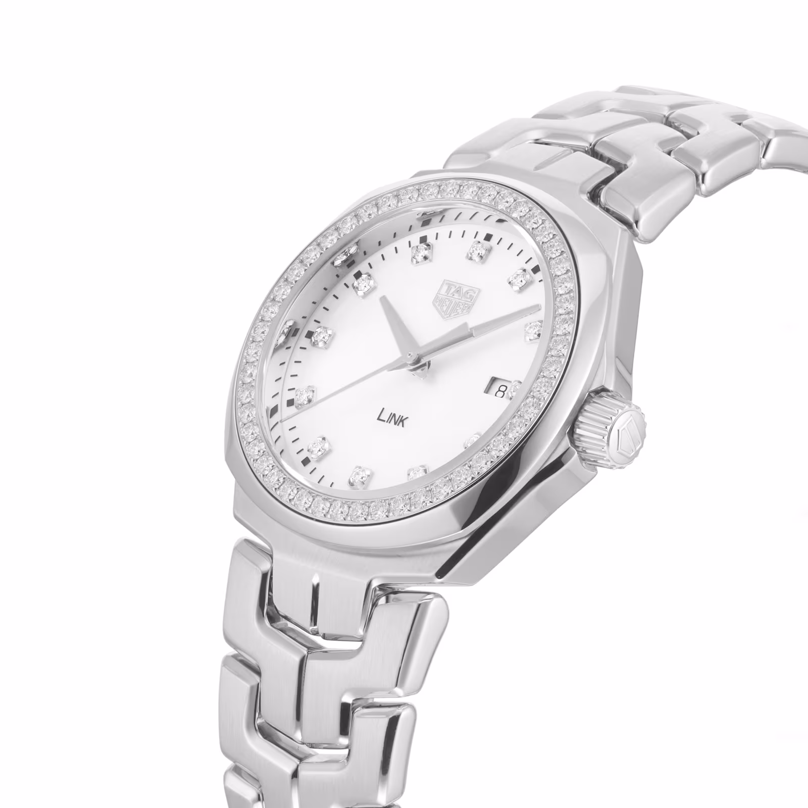 【Super Clone】TAG Heuer Link 32mm Diamond Bezel Ladies Watch WBC1316.BA0600