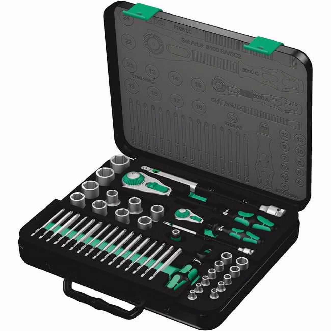 Wera Zyklop Metric 1/4�� & 1/2 Drive Speed Ratchet Socket/Bit Set (43-Piece Set)