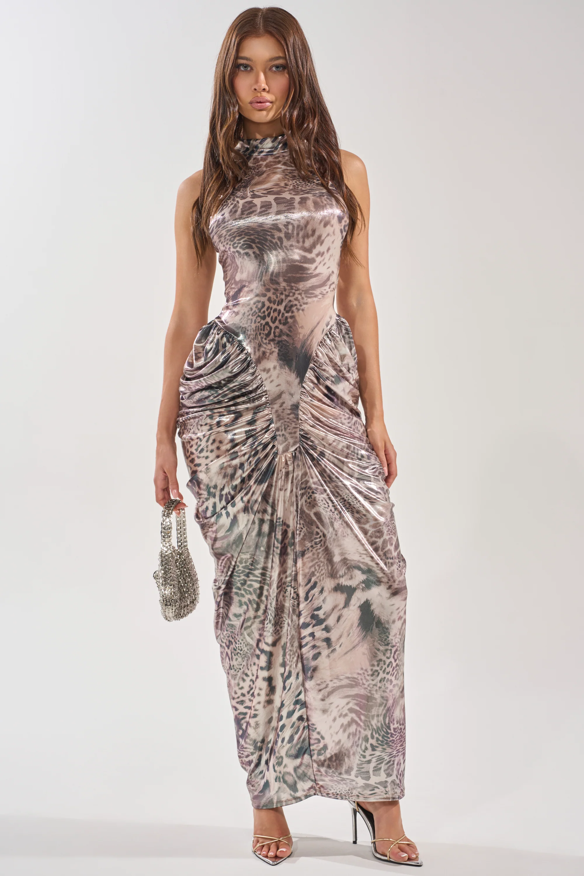 STANDING MY GROUND MOCK NECK MAXI DRESS - Akira Store