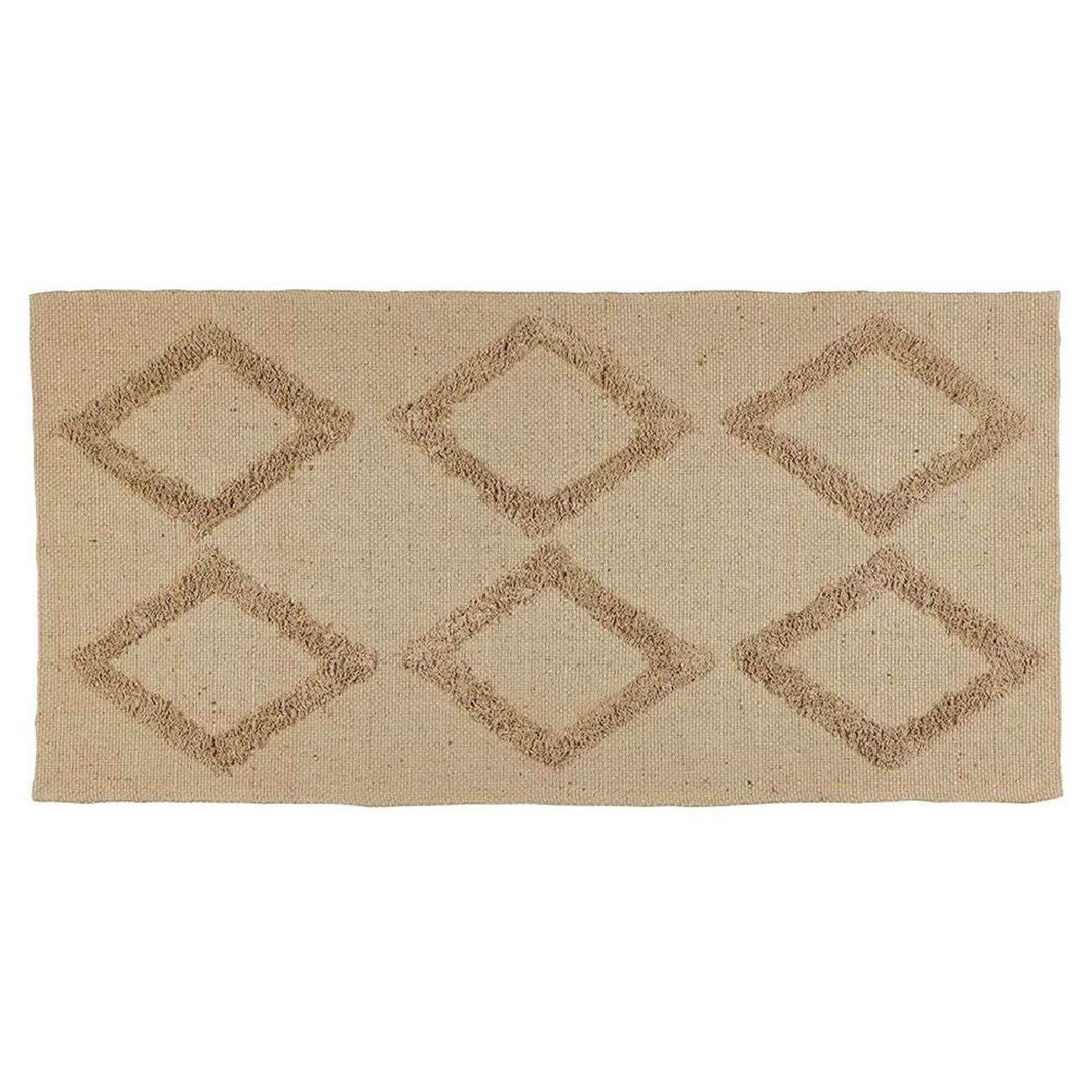 Tapis jute tufté jute et coton 140x70cm