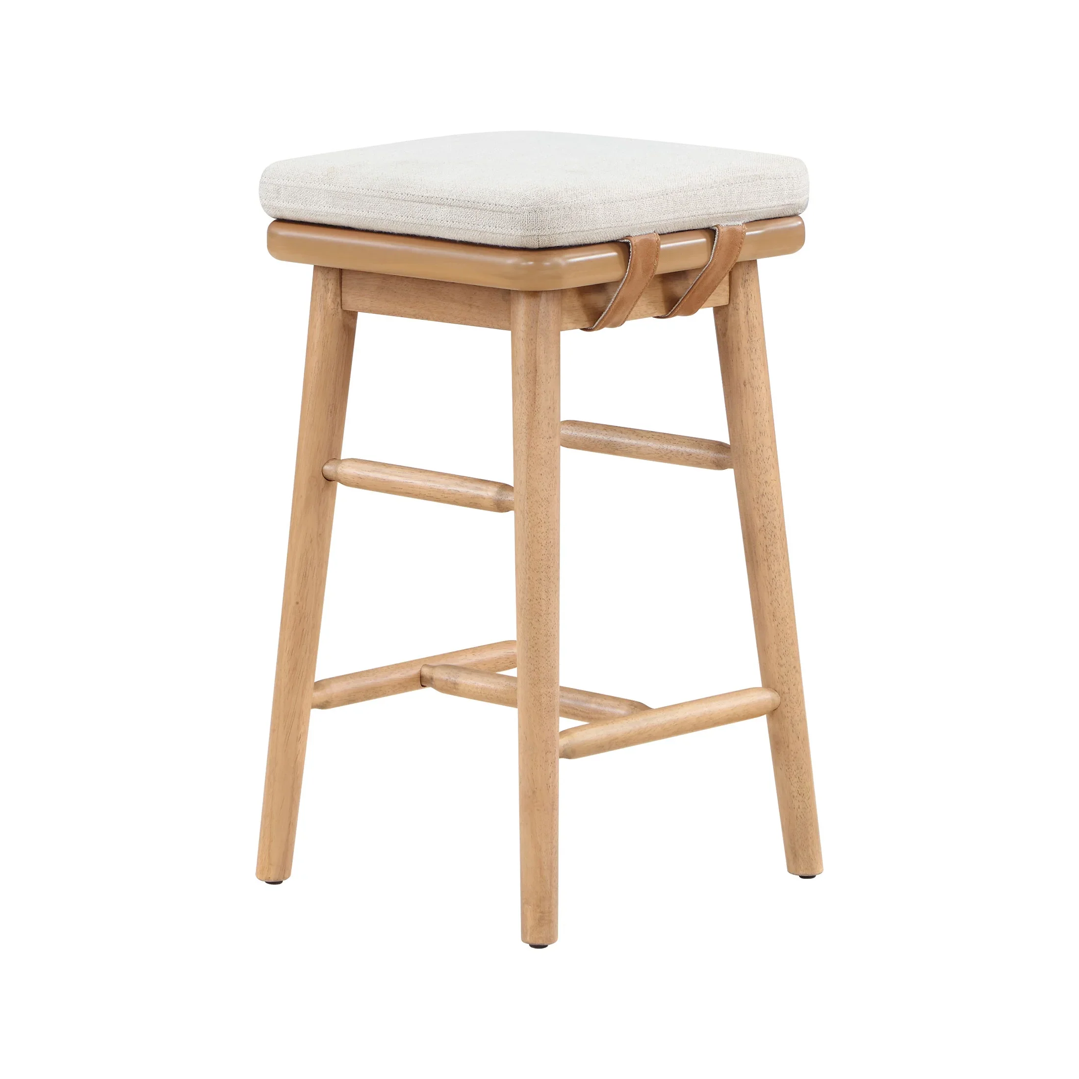 Better Homes & Gardens Springwood Barstool Set of 2, Light Honey Finish, Counter Height