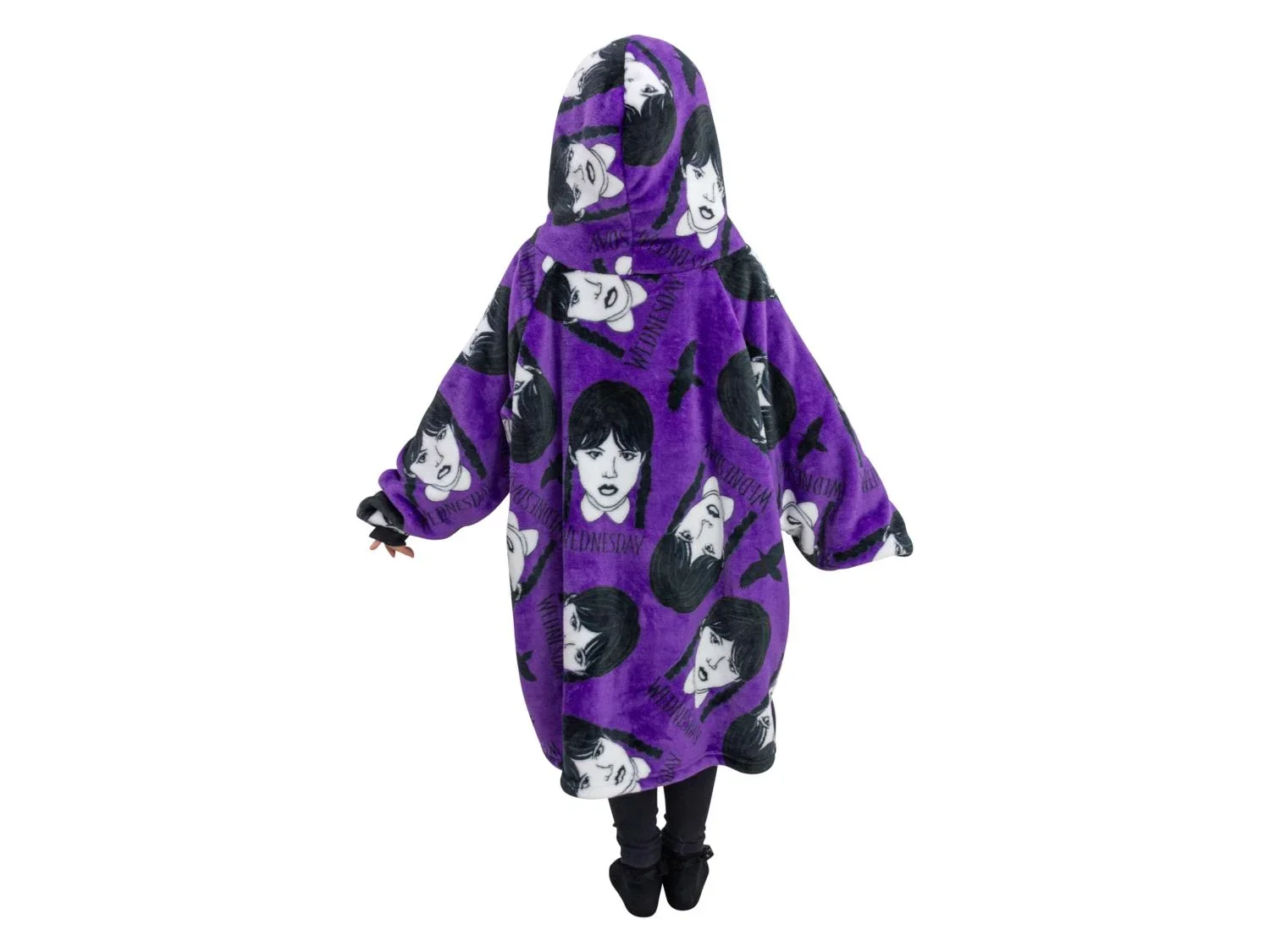 Couverture polaire  capuche pour enfant, Wednesday