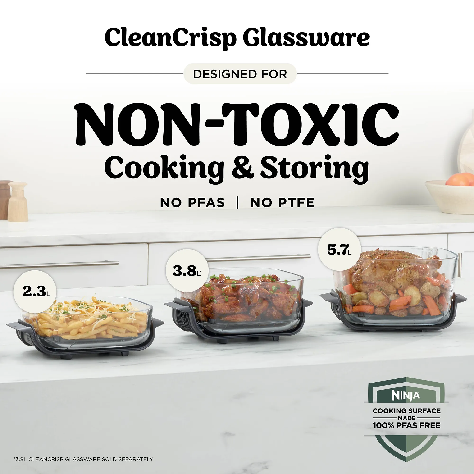 Ninja Crispi Pro 6-in-1 Countertop Glass Air Fryer