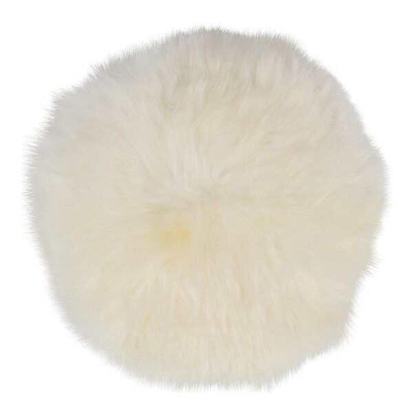 Sitteunderlag new zealand saueskinn lang ull 34 cm ivory