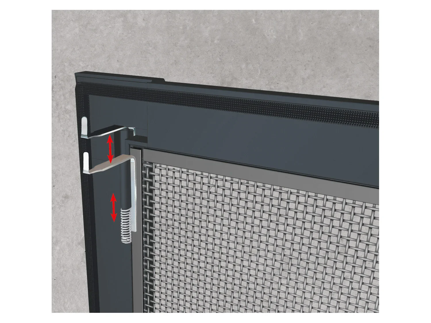 LIVARNO home Fentre moustiquaire en aluminium, 100 x 120 cm