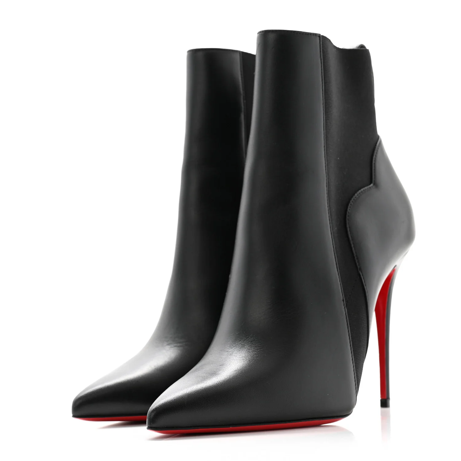 Calfskin Chelsea Chick 100 Stiletto Boots 38 Black