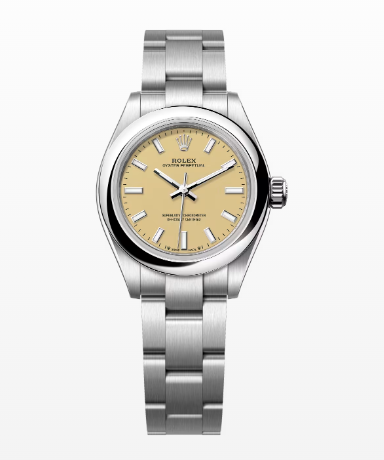 Replica 2025 Rolex Oyster Perpetual Beige Dial New25042, 3 sizes available