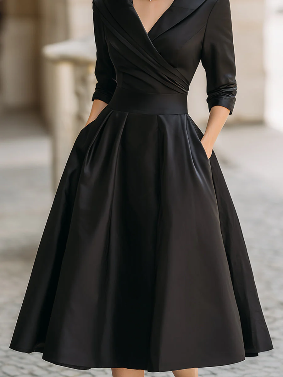 Lina | Robe midi en satin